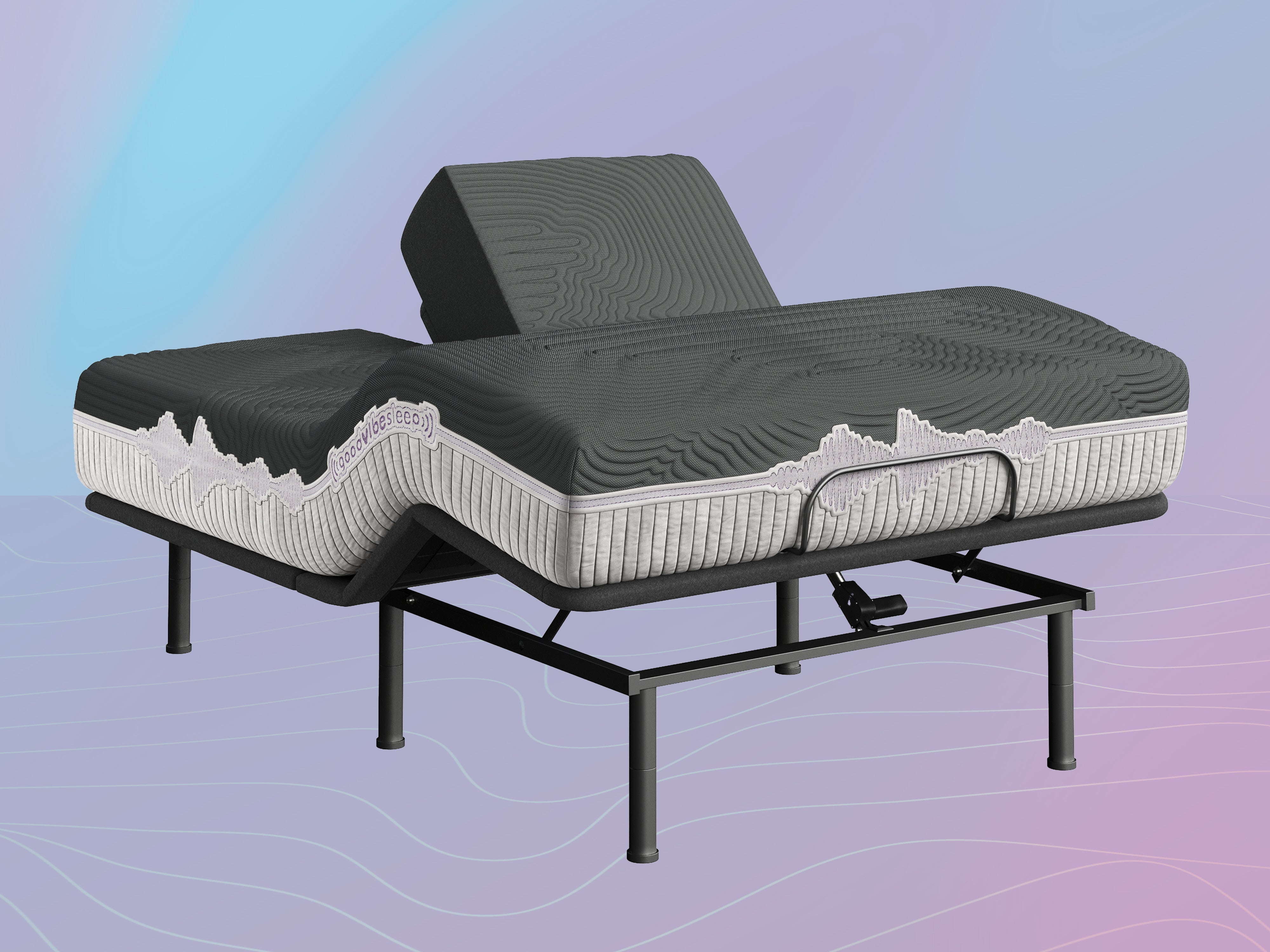 GoodVibeSleep Immersive Sound Flex Head Adjustable Base Queen
